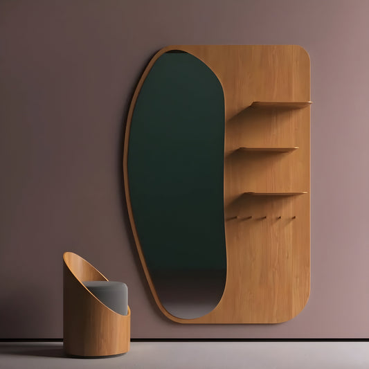 مرايا مع أرفف أنيقة